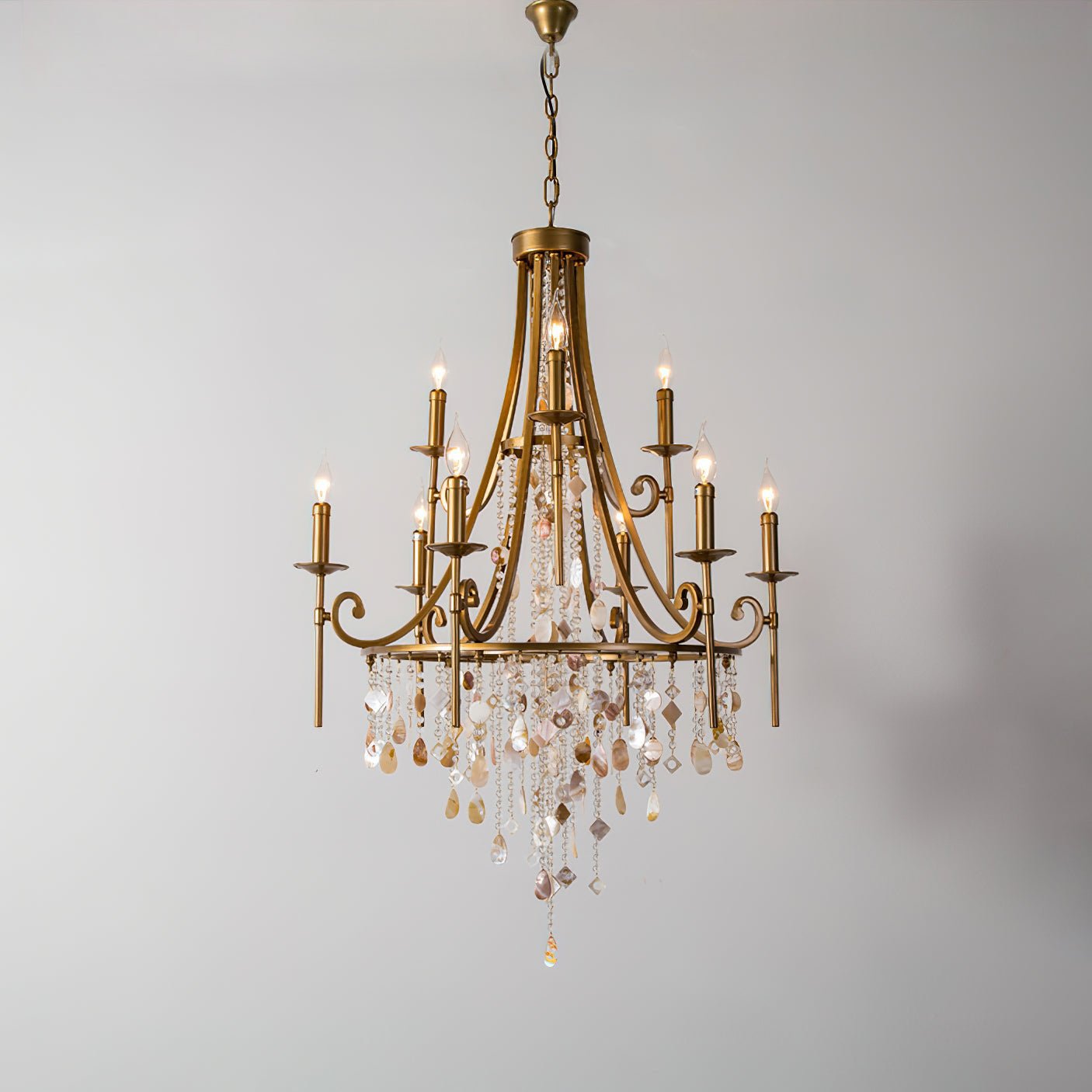 Tatum Lux Shell Crystal Chandelier - Richardrider