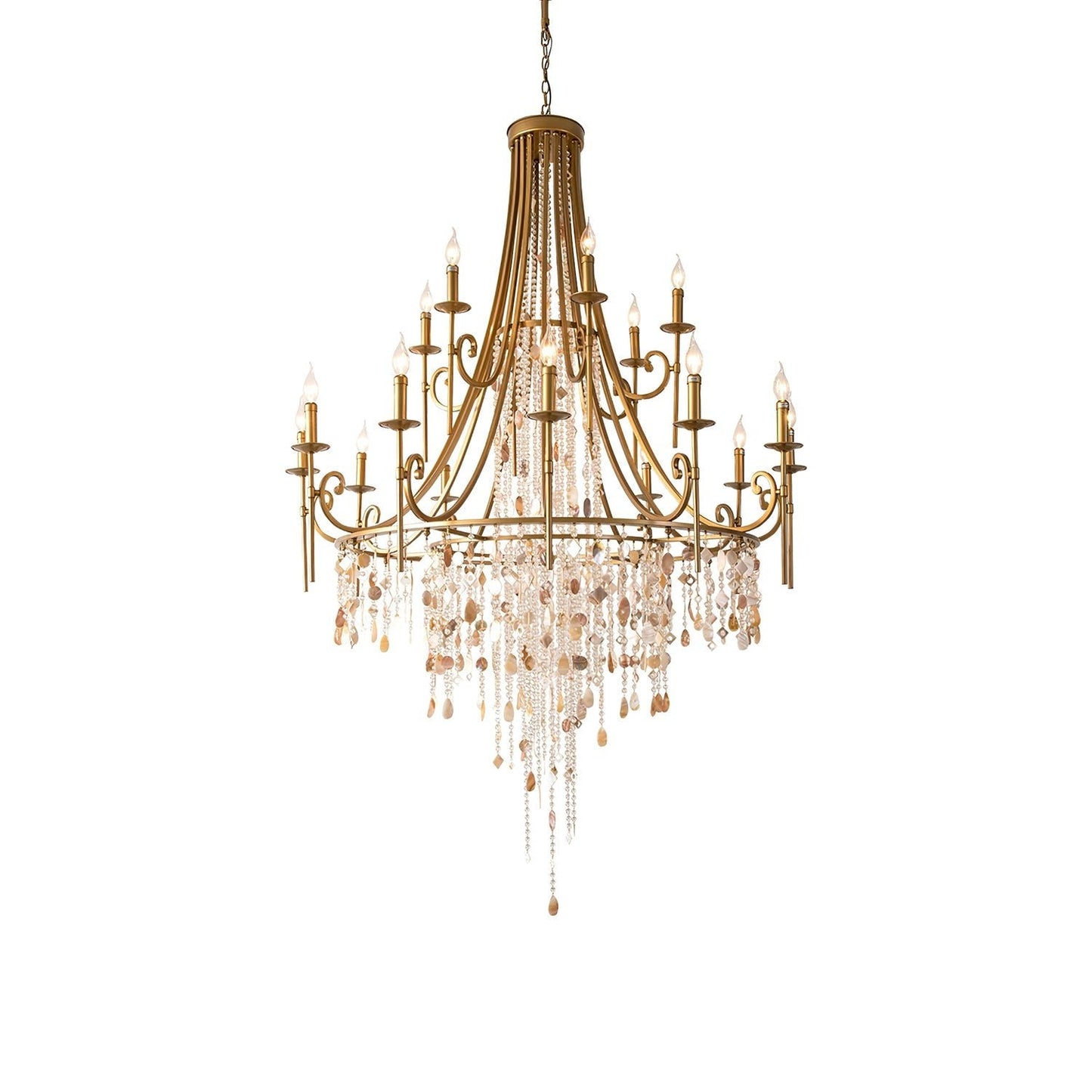 Tatum Lux Shell Crystal Chandelier - Richardrider