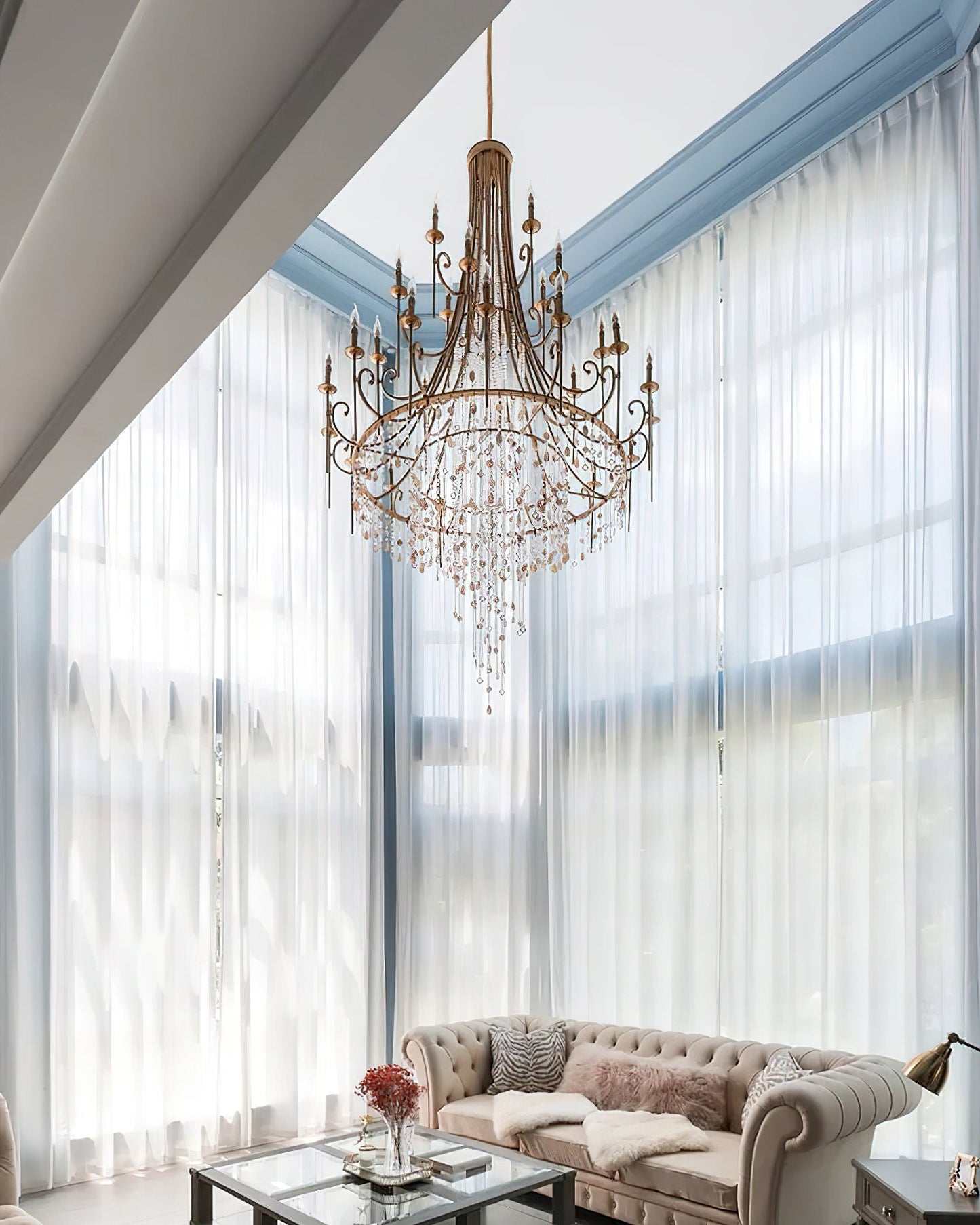Tatum Lux Shell Crystal Chandelier - Richardrider