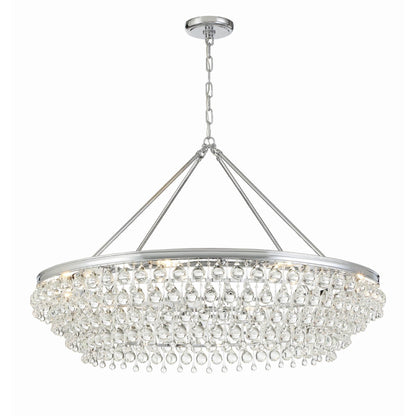 Calypso 8-Light Chandelier with Clear Crystal Drops - Richardrider