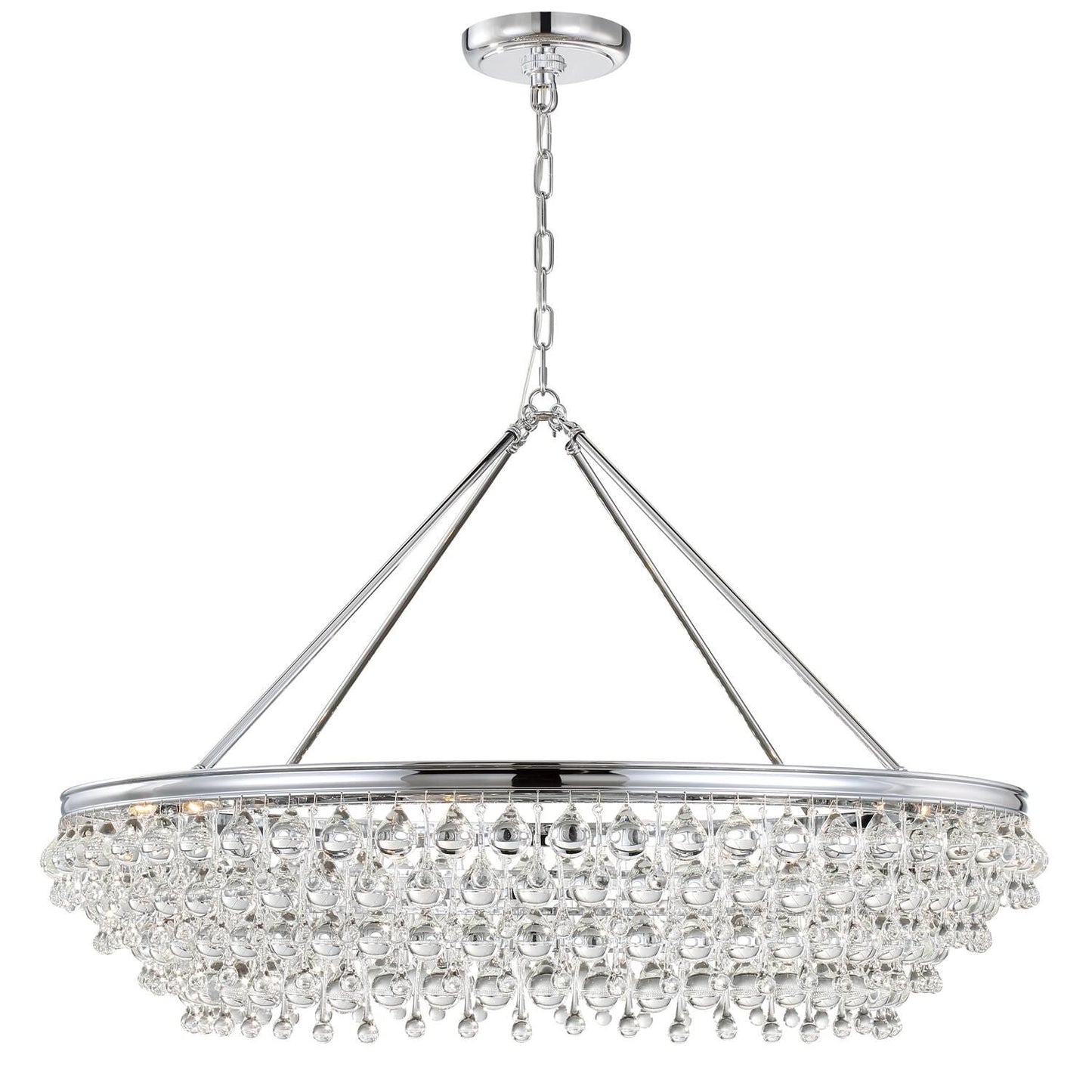 Calypso 8-Light Chandelier with Clear Crystal Drops - Richardrider