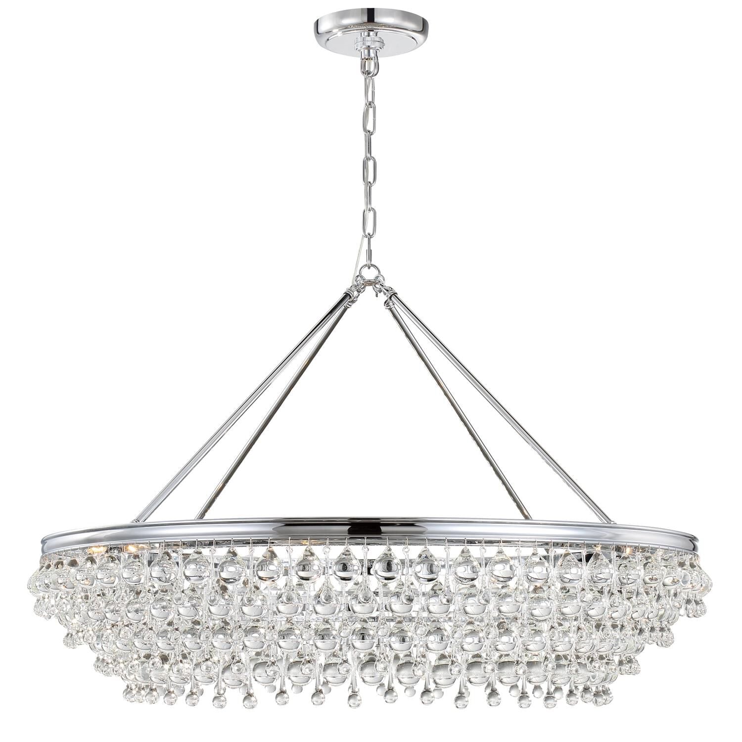 Calypso 8-Light Chandelier with Clear Crystal Drops - Richardrider