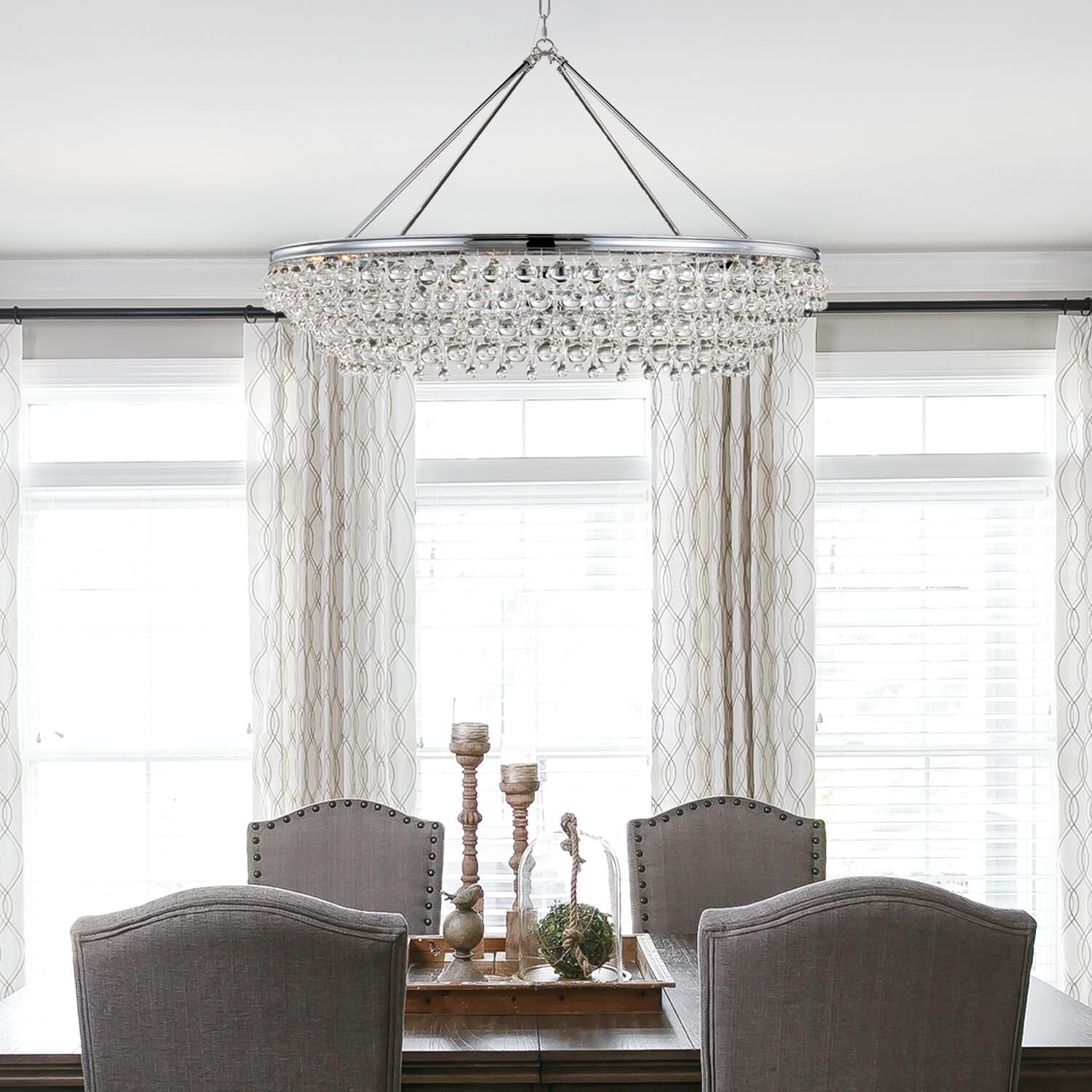 Calypso 8-Light Chandelier with Clear Crystal Drops - Richardrider