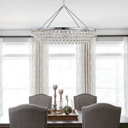 Calypso 8-Light Chandelier with Clear Crystal Drops - Richardrider