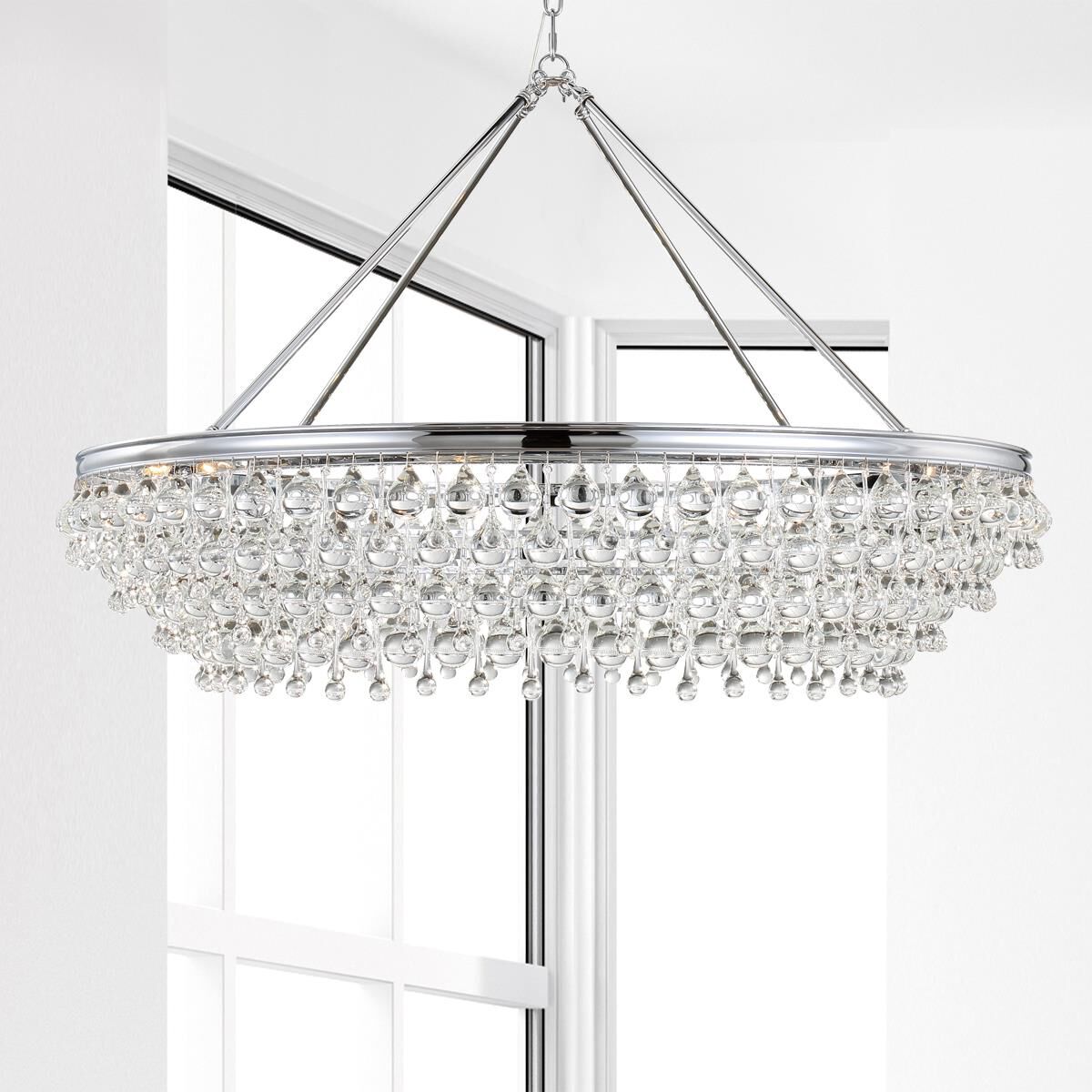 Calypso 8-Light Chandelier with Clear Crystal Drops - Richardrider
