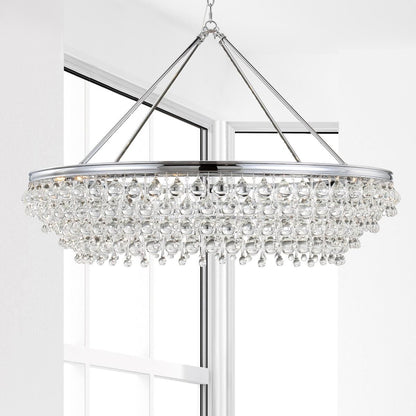 Calypso 8-Light Chandelier with Clear Crystal Drops - Richardrider