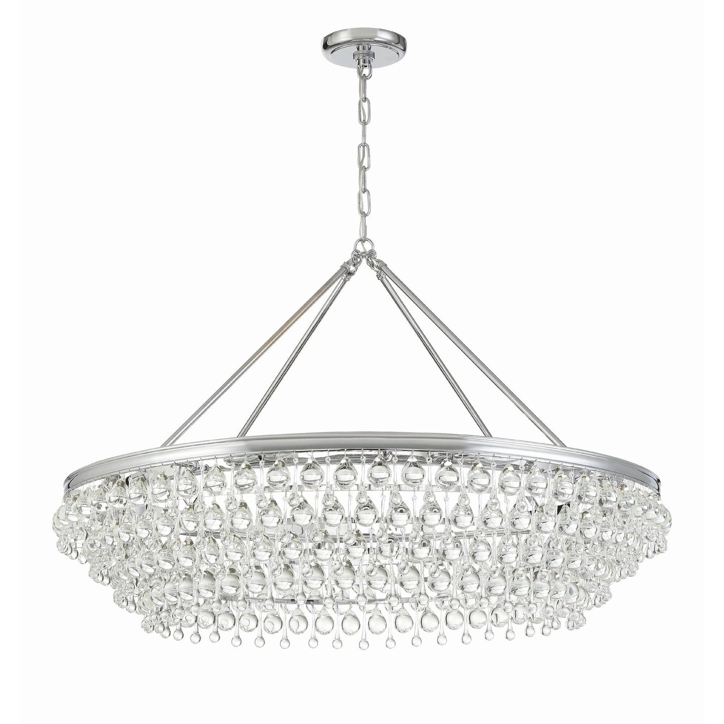 Calypso 8-Light Chandelier with Clear Crystal Drops - Richardrider