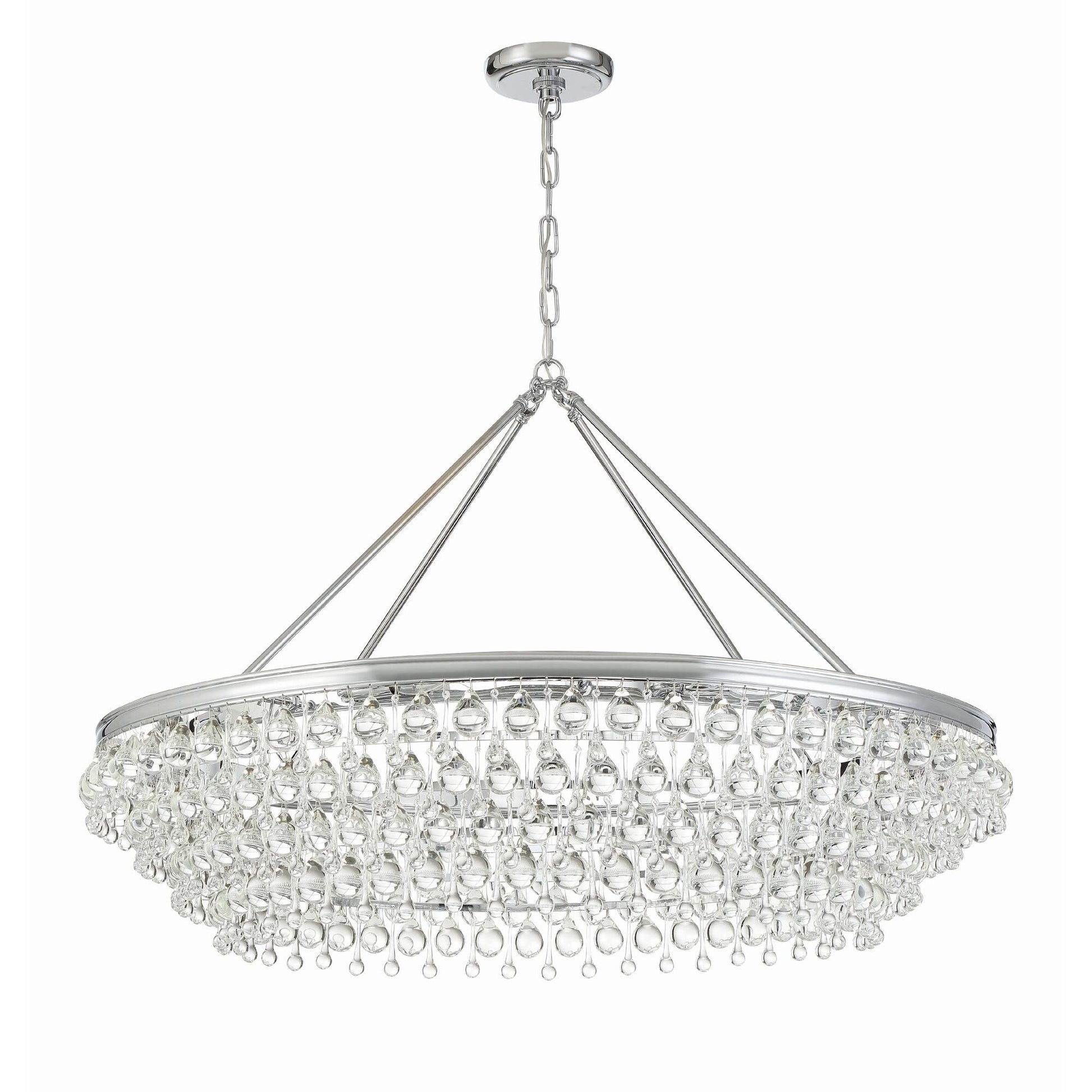 Calypso 8-Light Chandelier with Clear Crystal Drops - Richardrider