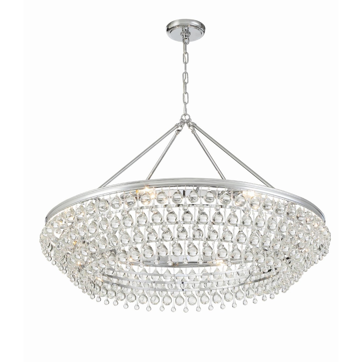 Calypso 8-Light Chandelier with Clear Crystal Drops - Richardrider