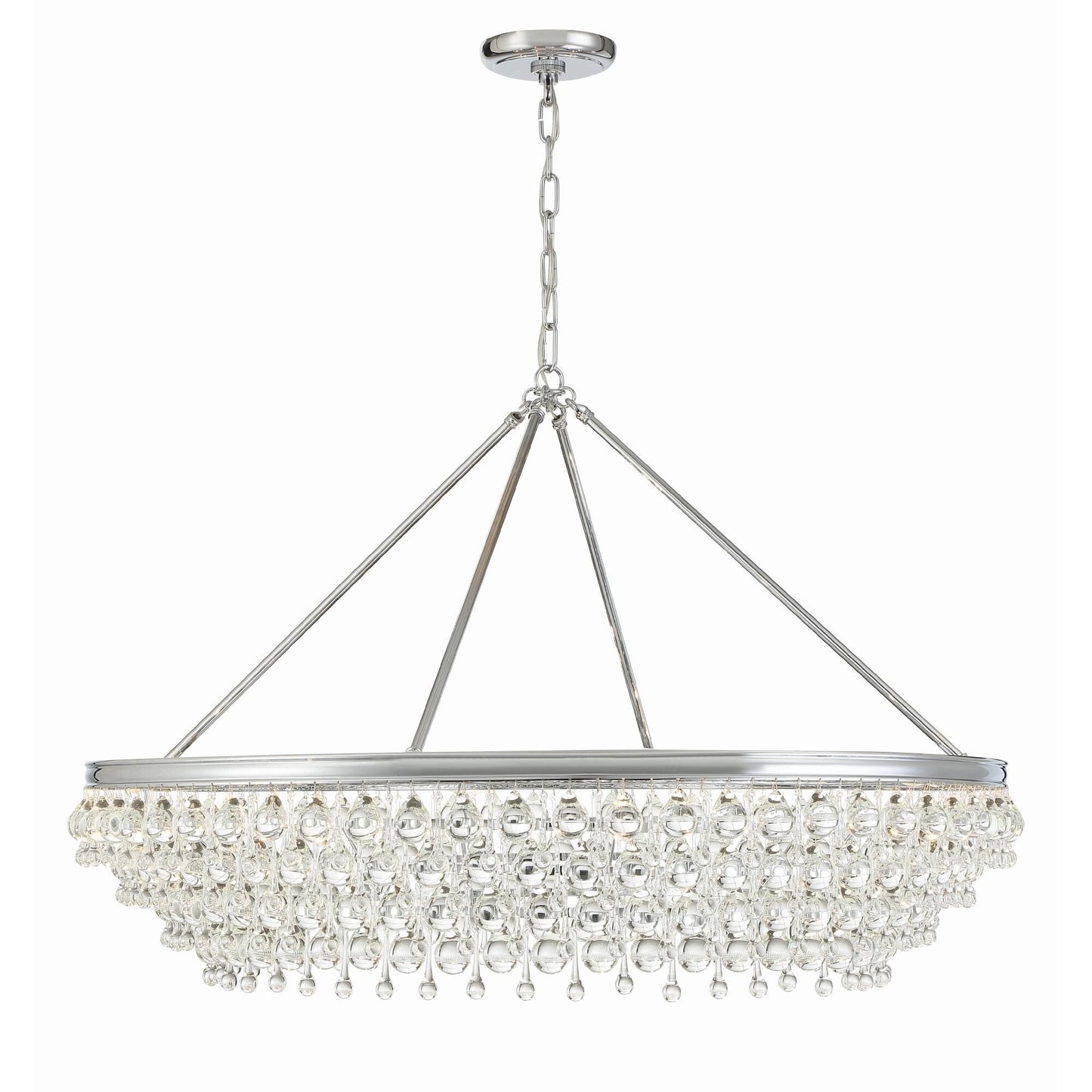 Calypso 8-Light Chandelier with Clear Crystal Drops - Richardrider