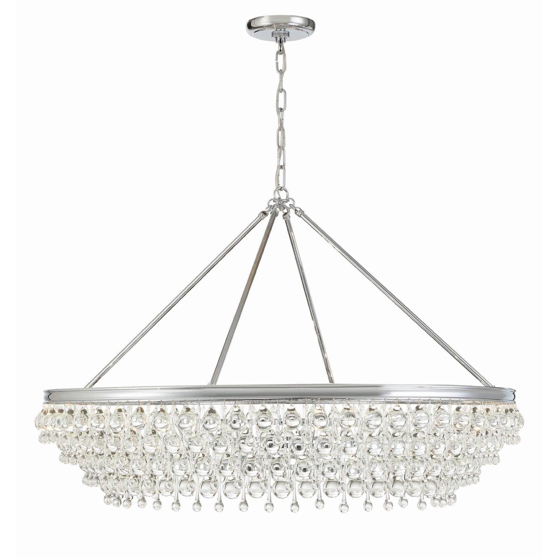 Calypso 8-Light Chandelier with Clear Crystal Drops - Richardrider