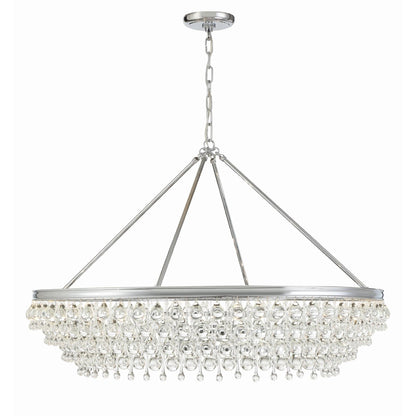 Calypso 8-Light Chandelier with Clear Crystal Drops - Richardrider