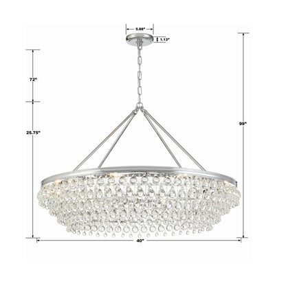 Calypso 8-Light Chandelier with Clear Crystal Drops - Richardrider