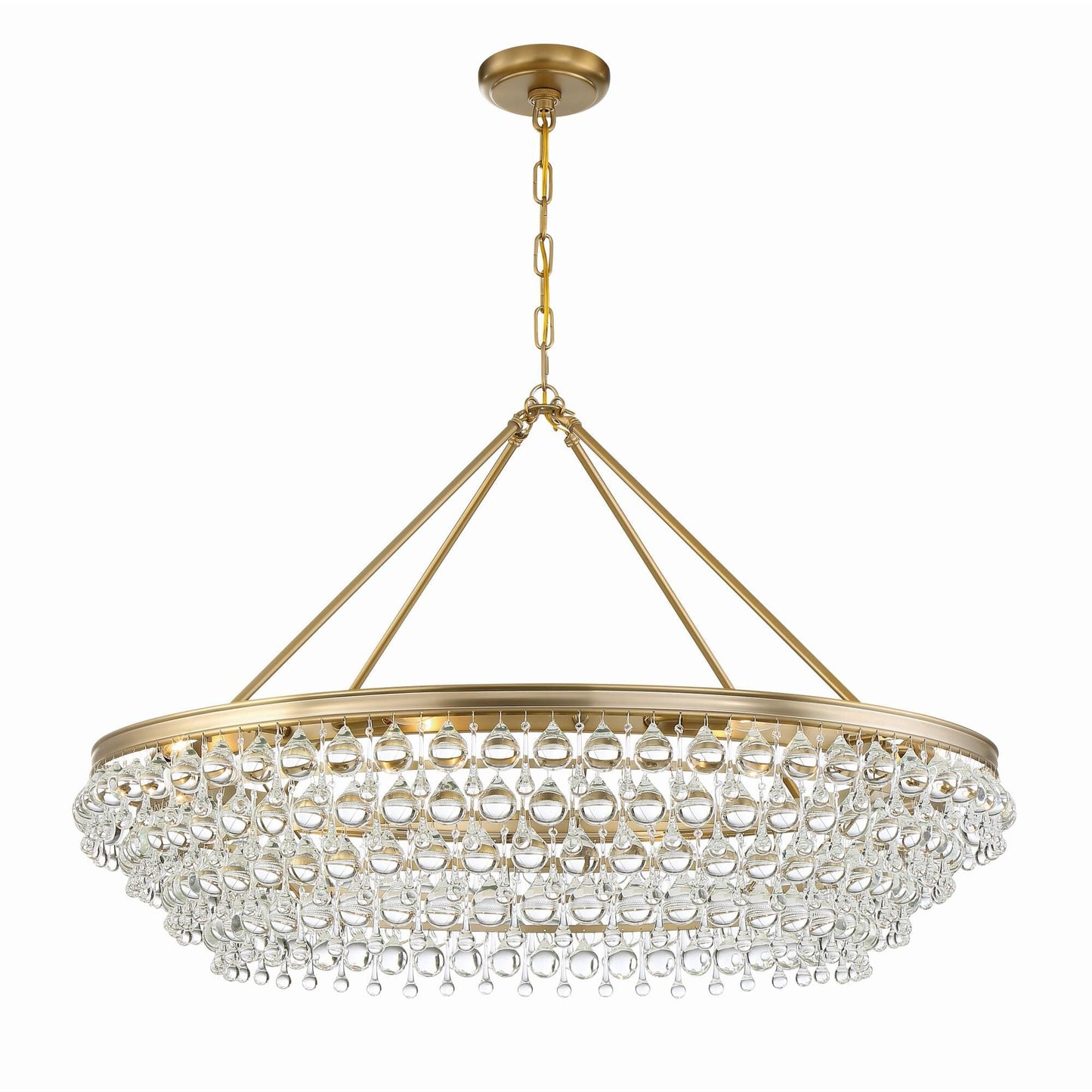 Calypso 8-Light Chandelier with Clear Crystal Drops - Richardrider