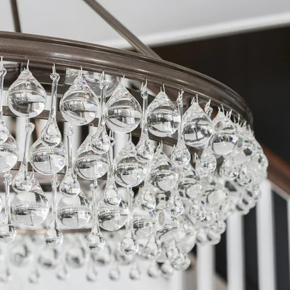 Calypso 8-Light Chandelier with Clear Crystal Drops - Richardrider