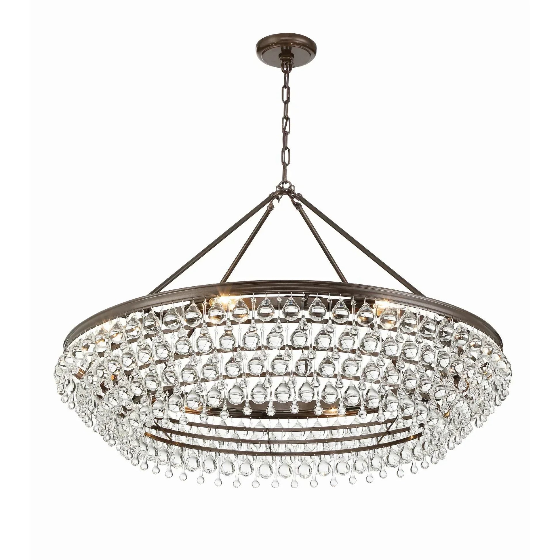 Calypso 8-Light Chandelier with Clear Crystal Drops - Richardrider