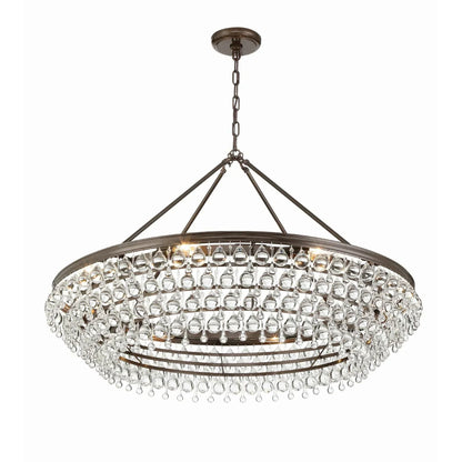 Calypso 8-Light Chandelier with Clear Crystal Drops - Richardrider