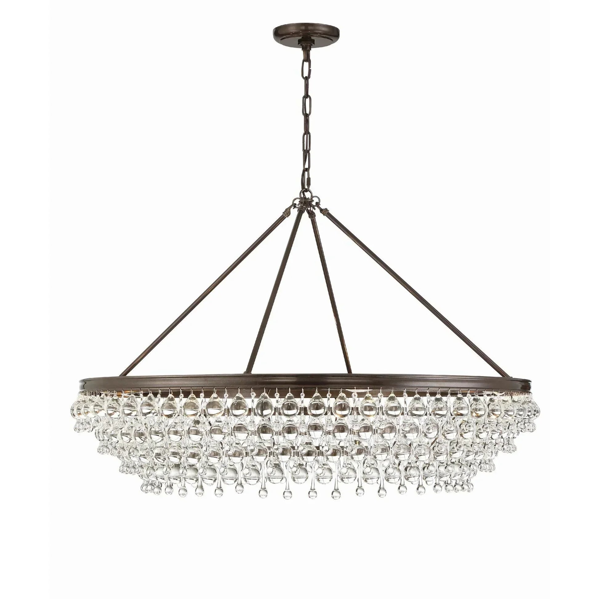 Calypso 8-Light Chandelier with Clear Crystal Drops - Richardrider