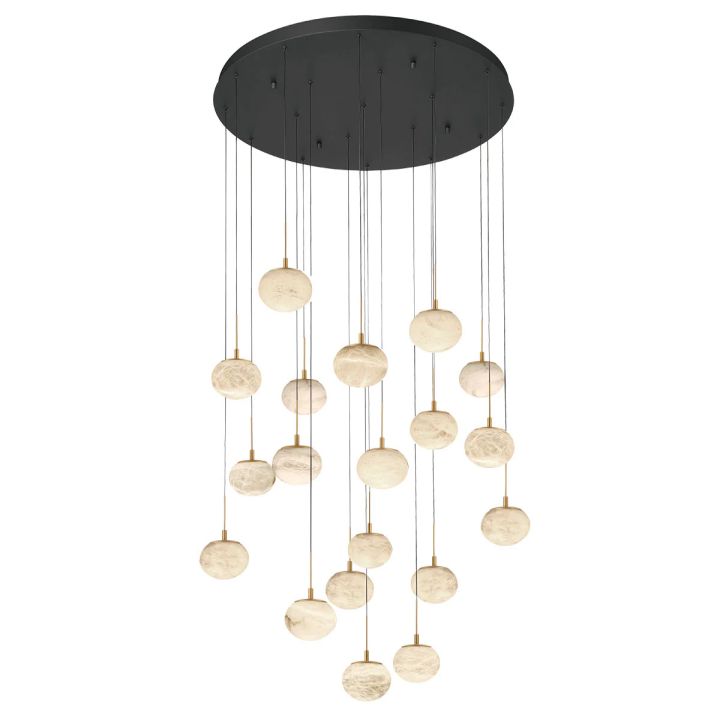 Cudor Ball Alabaster Round LED Chandelier - Richardrider
