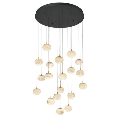 Cudor Ball Alabaster Round LED Chandelier - Richardrider