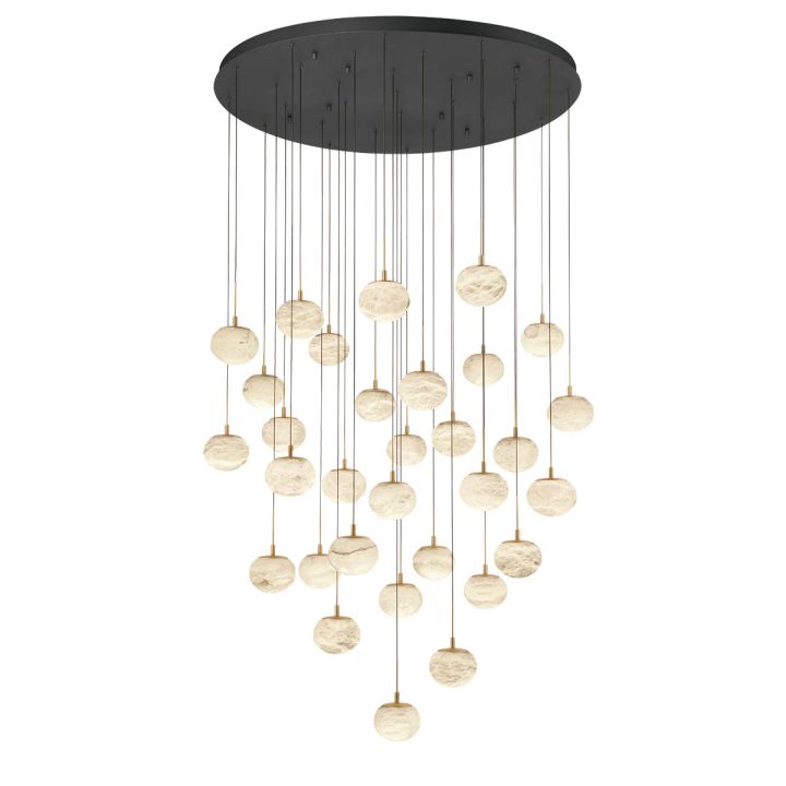 Cudor Ball Alabaster Round LED Chandelier - Richardrider