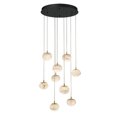 Cudor Ball Alabaster Round LED Chandelier - Richardrider
