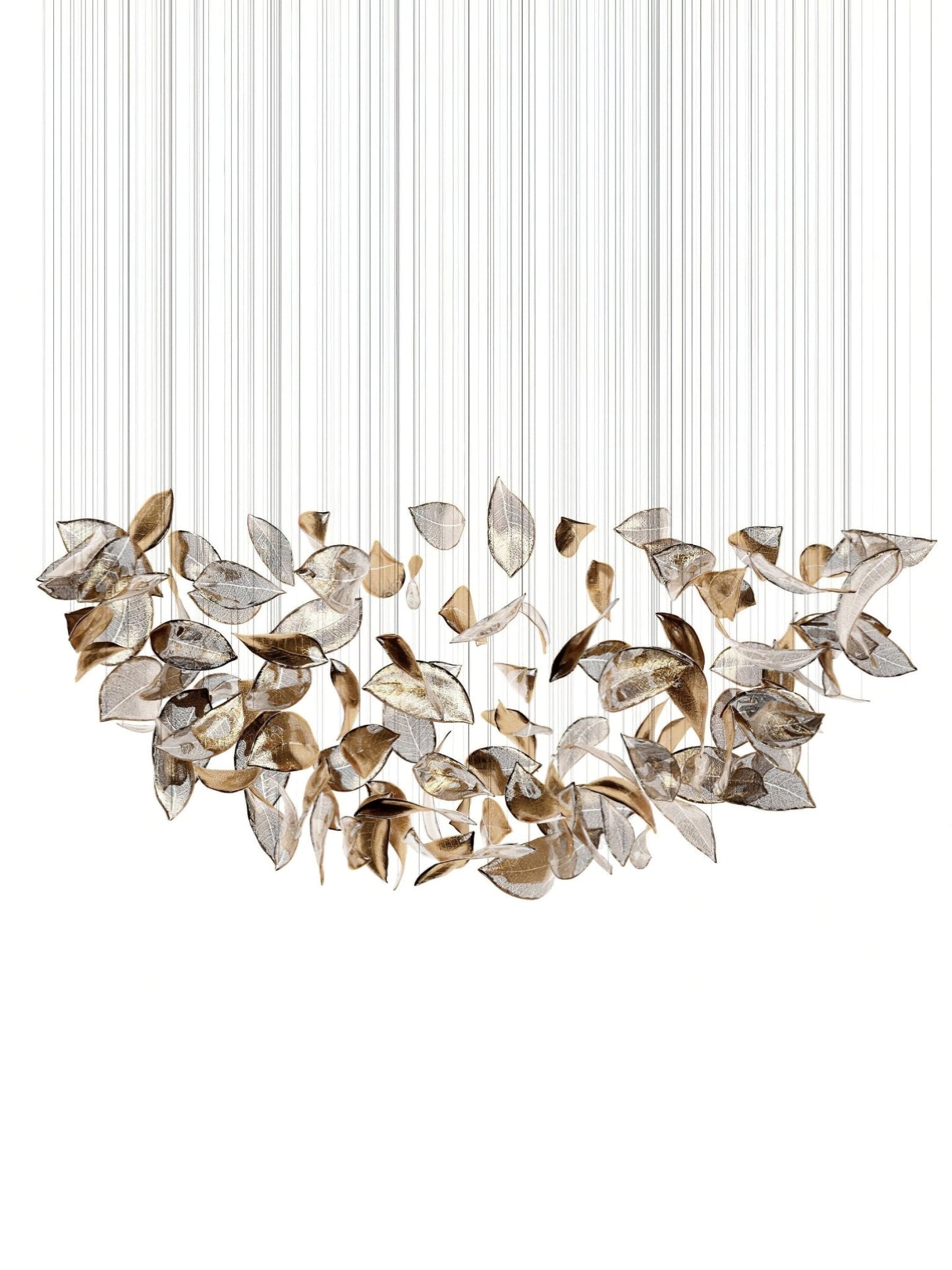 Galaxy Shake Leaves Crystal Spiral Chandelier