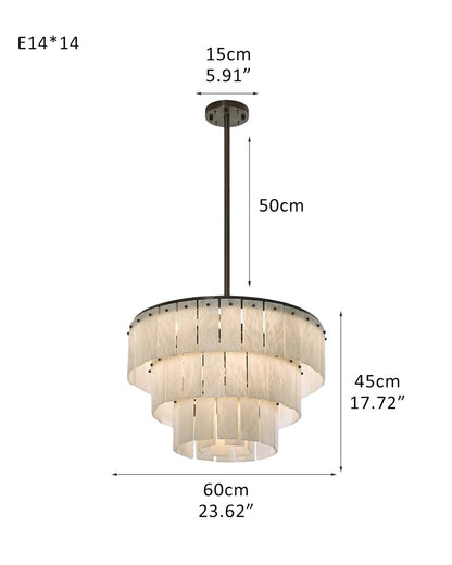 Stairwell Luxury Modern LED High Ceiling Large Alabaster Chandelier