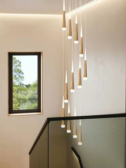 Spiral Staircase Chandelier Modern Style Ceiling Lamp Living Room Lighting Fixture