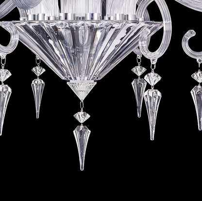 12 lights baccarat style chandelier lighting