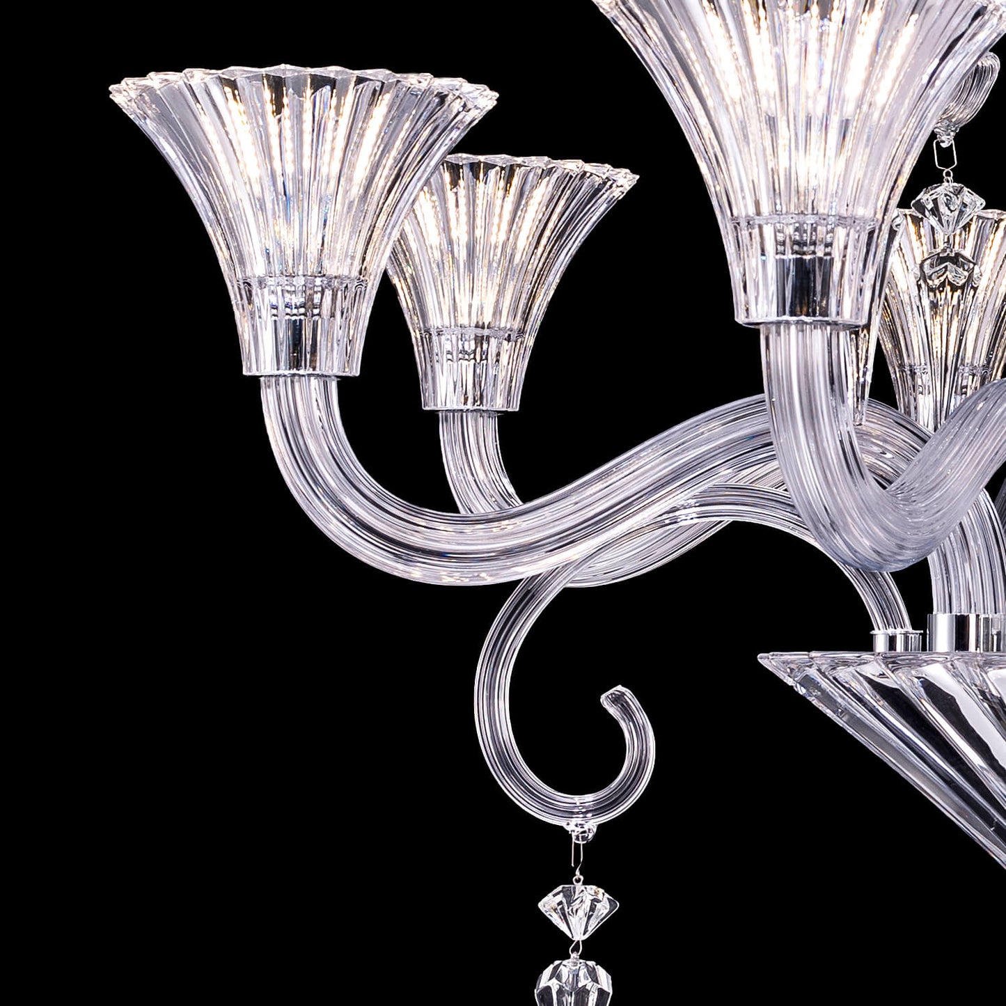 12 lights baccarat style chandelier lighting