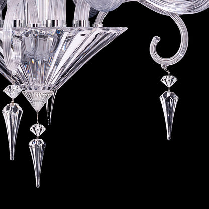 12 lights baccarat style chandelier lighting