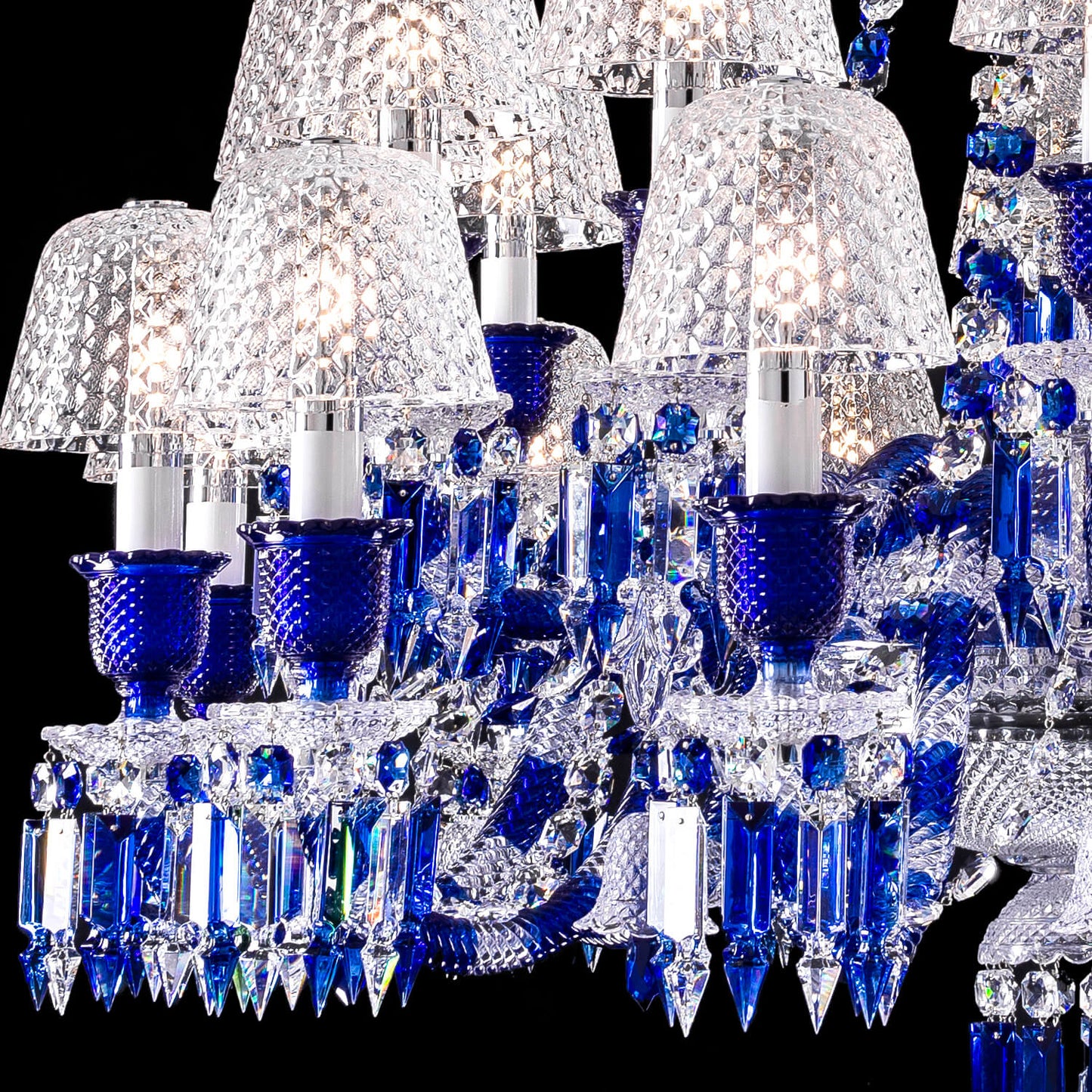 Zenith Blue 24 lights Baccarat Crystal chandelier