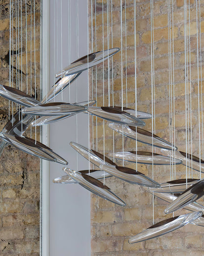 Moonlight Whispers Crystal Spiral Chandelier