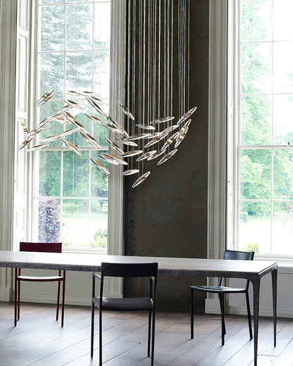 Moonlight Whispers Crystal Spiral Chandelier