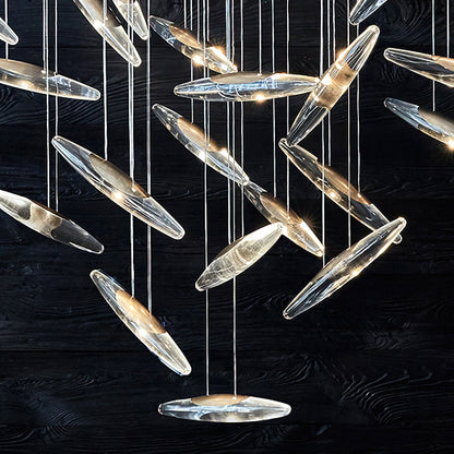 Moonlight Whispers Crystal Spiral Chandelier