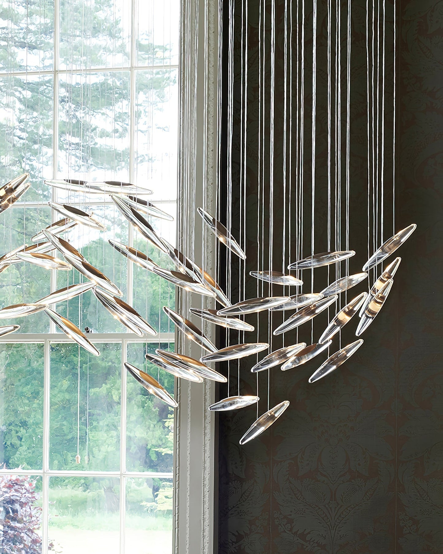 Moonlight Whispers Crystal Spiral Chandelier