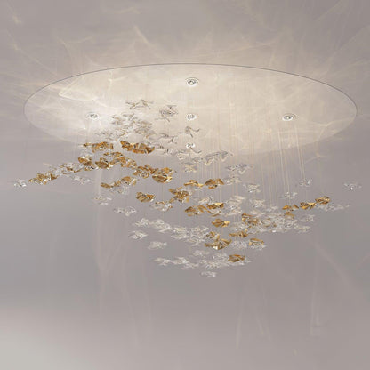 Galaxy Tidal Art Glass Crystal Spiral Chandelier