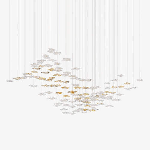 Galaxy Tidal Art Glass Crystal Spiral Chandelier