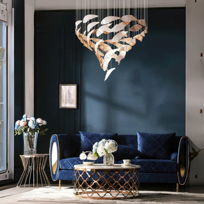 Bennett Meteor Shower Crystal Spiral Chandelier