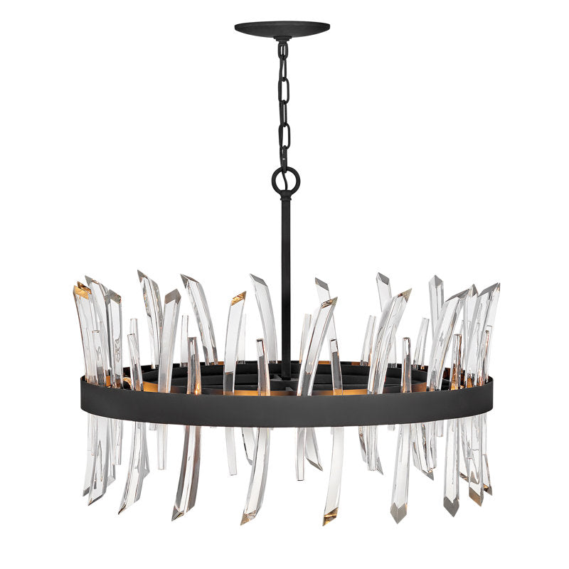 Revel 8 - Light Unique Wagon Wheel Chandelier with Crystal Accents - Richardrider