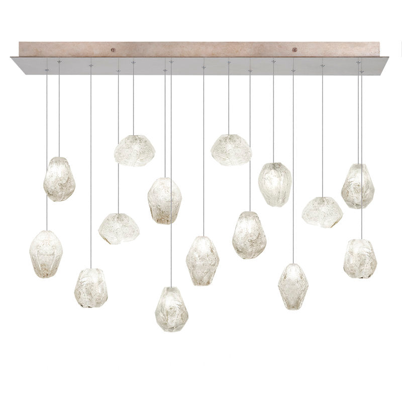 Vitrina Natural Quartz Stone Drop Linear Chandelier - Richardrider