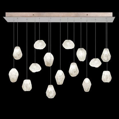 Vitrina Natural Quartz Stone Drop Linear Chandelier - Richardrider
