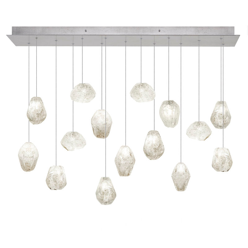 Vitrina Natural Quartz Stone Drop Linear Chandelier - Richardrider