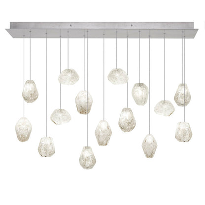 Vitrina Natural Quartz Stone Drop Linear Chandelier - Richardrider