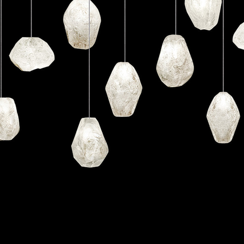 Vitrina Natural Quartz Stone Drop Linear Chandelier - Richardrider