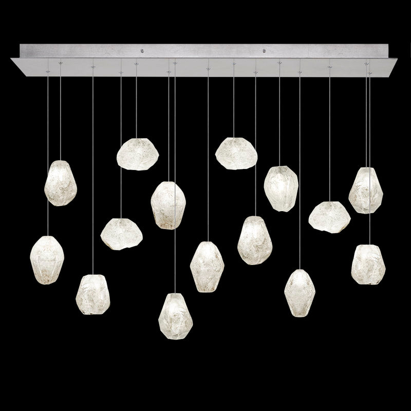 Vitrina Natural Quartz Stone Drop Linear Chandelier - Richardrider