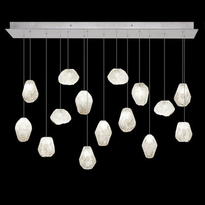 Vitrina Natural Quartz Stone Drop Linear Chandelier - Richardrider