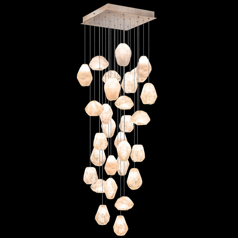 Vitrina Natural Quartz Stone Drop 30-Light Chandelier - Richardrider