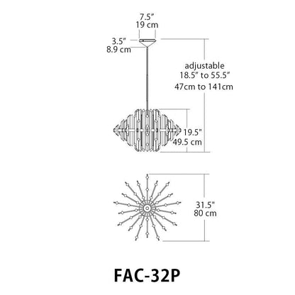 Facets 1-Light Kitchen Island LED Chandelier - Richardrider